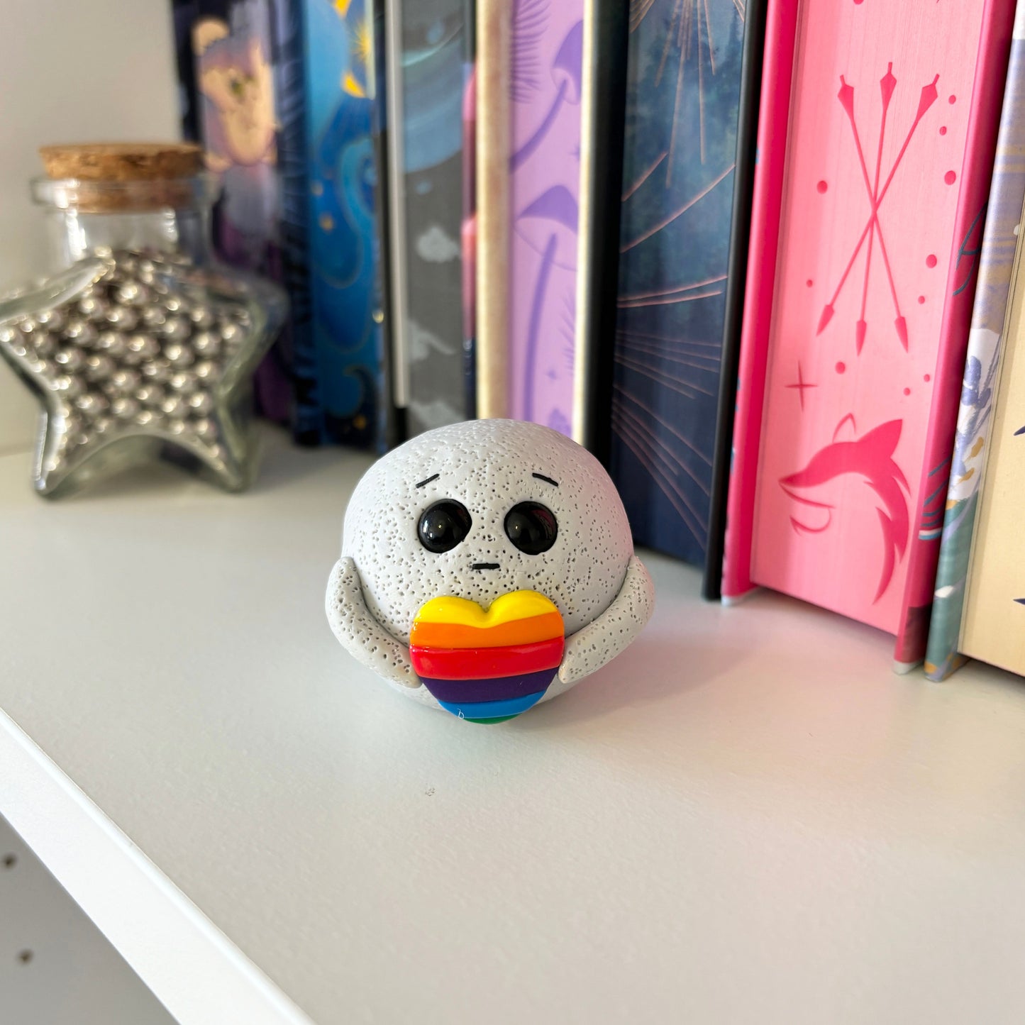 Rainbow Heart Moonling Desk Friend